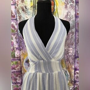 Striped Halter Neck Dress